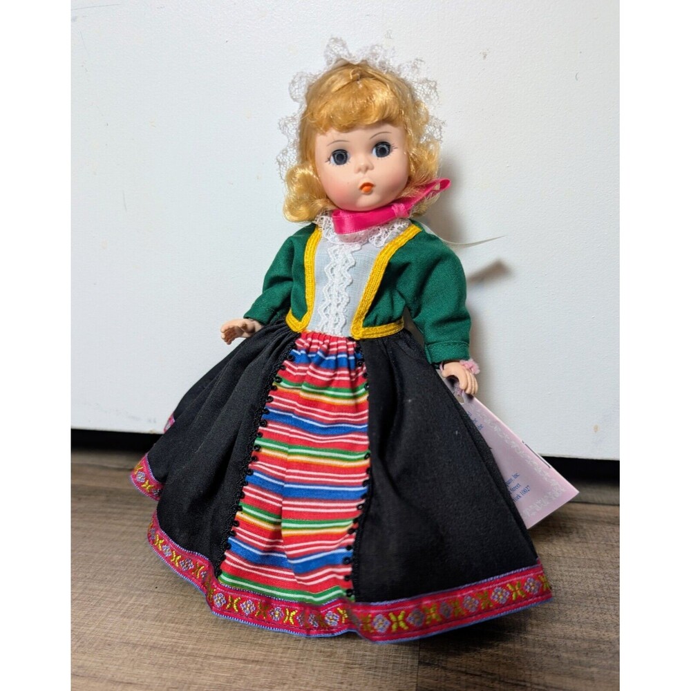Vintage Madame Alexander Sweden Girl Doll with Wrist Tag 8" No Box